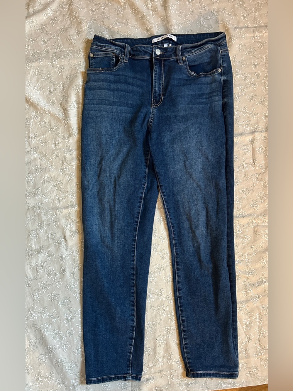Celebrity Pink Curvy Skinny Jeans Blue Denim Sz 15/32 High Rise